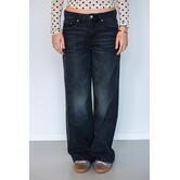 Gina Tricot low wide front seam jeans | black
