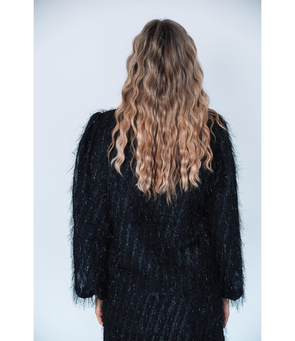 Studio Amaya Studio Amaya Velvet blouse | black