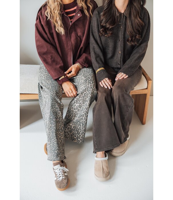 La Rebelle Trui gestreept bordeaux/roze | Britt
