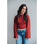 Gina Tricot drapy top | pomegranate