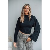 Gina Tricot drapy top | black