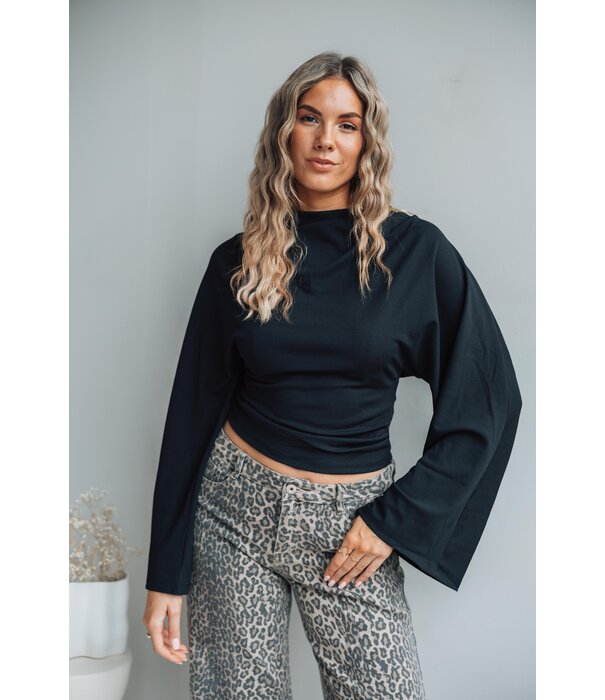 Gina Tricot Gina Tricot drapy top | black