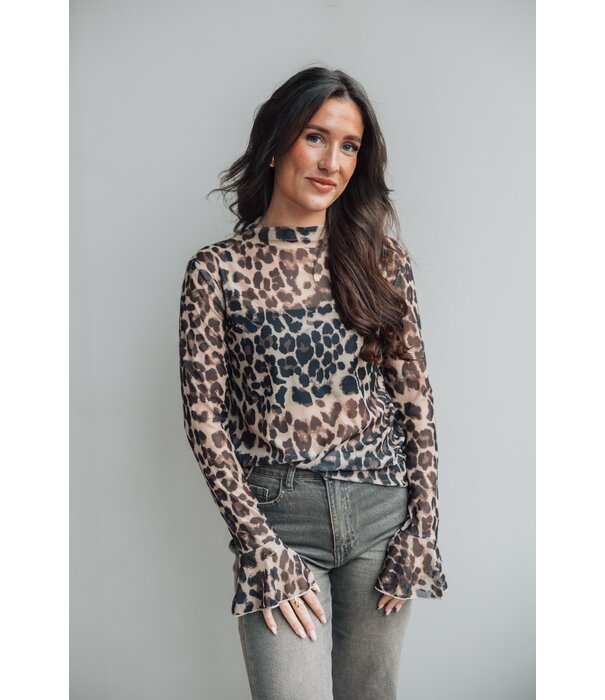 La Rebelle Top mesh | Leopard
