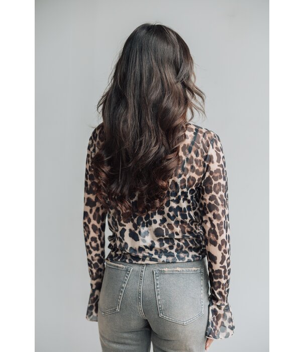 La Rebelle Top mesh | Leopard