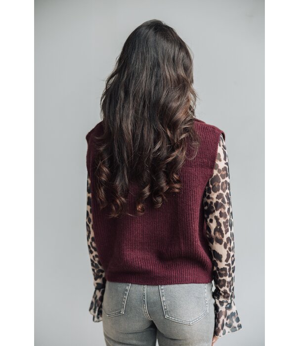 La Rebelle Spencer bordeaux rood | Marijn