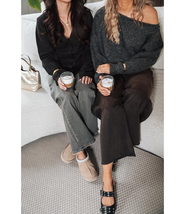 La Rebelle Jeans wide leg bruin | Guusje