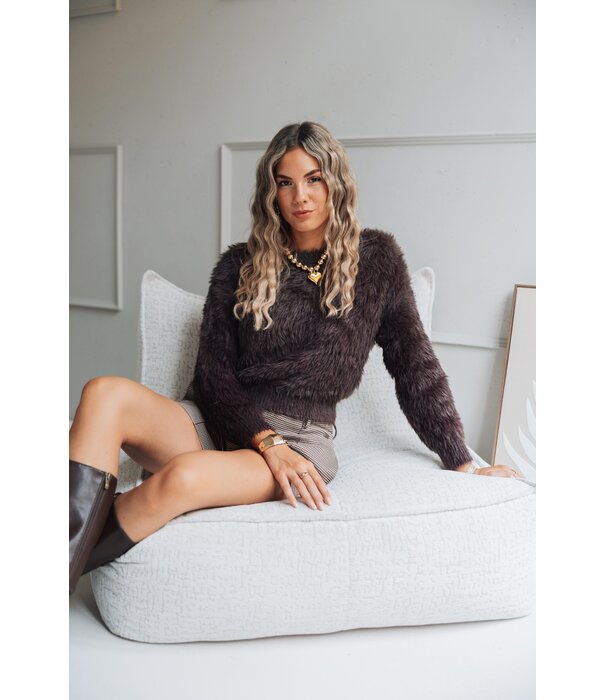 La Rebelle Trui bruin | Kim