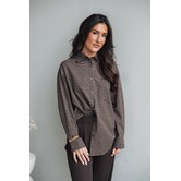 Blouse geruit bruin | Naomi