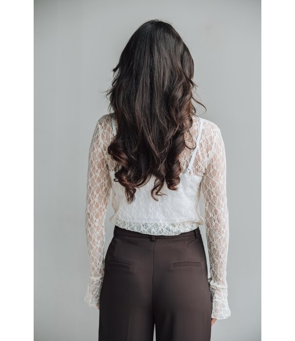 La Rebelle Top lace beige | Floor