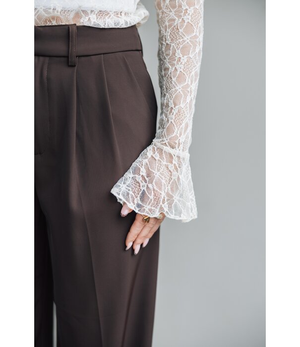 La Rebelle Top lace beige | Floor