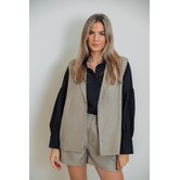 Fluresk Joelle gilet | warm taupe