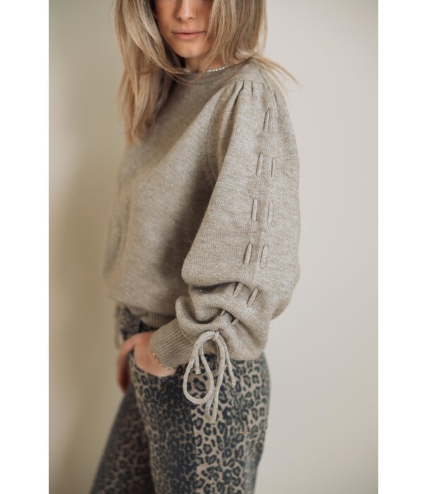 Fluresk Fluresk Scottie knit sweater | warm taupe