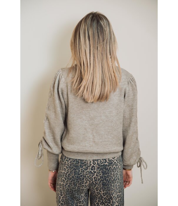 Fluresk Fluresk Scottie knit sweater | warm taupe
