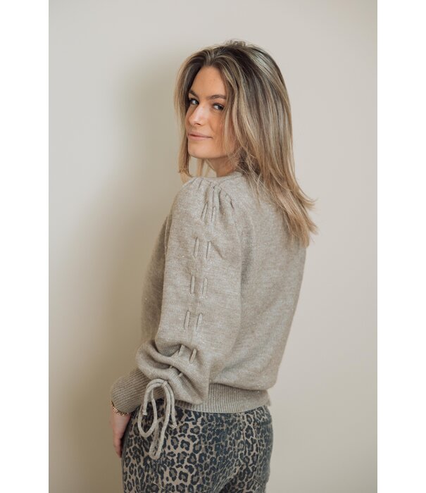 Fluresk Fluresk Scottie knit sweater | warm taupe