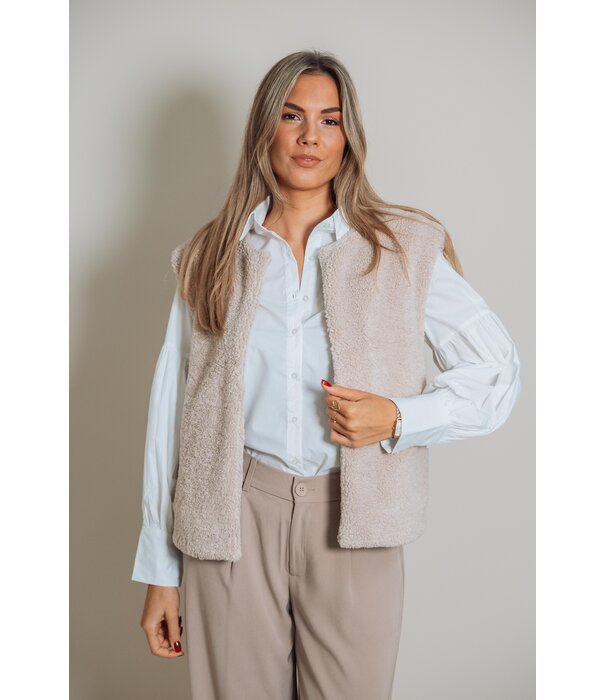Fluresk Fluresk Reese gilet | warm taupe