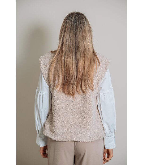 Fluresk Fluresk Reese gilet | warm taupe