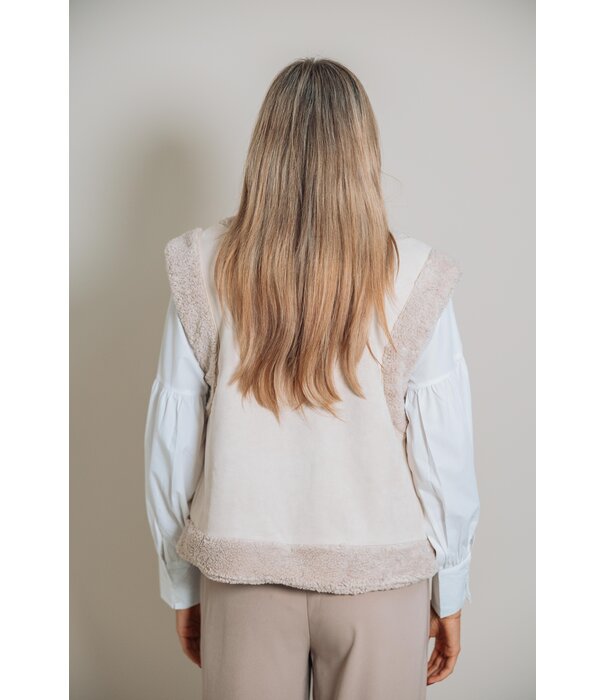 Fluresk Fluresk Reese gilet | warm taupe