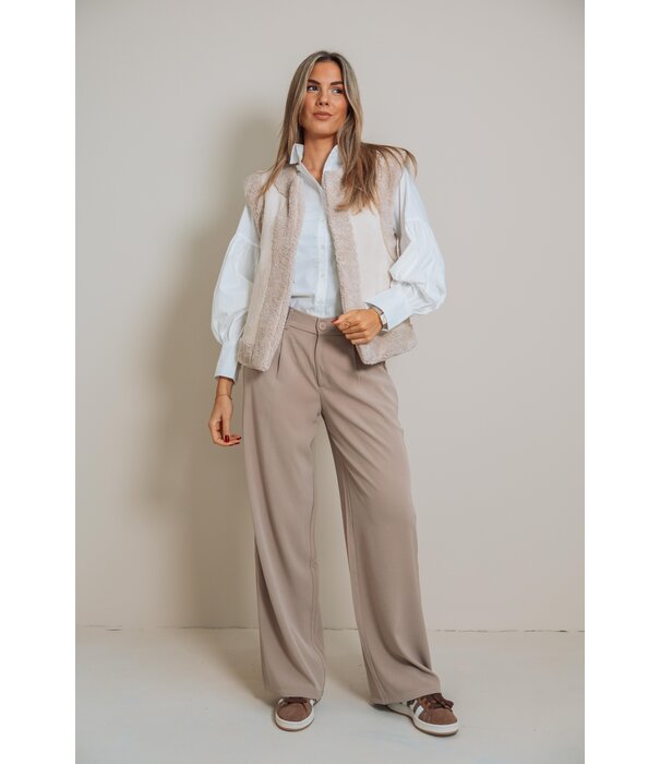 Fluresk Fluresk Reese gilet | warm taupe