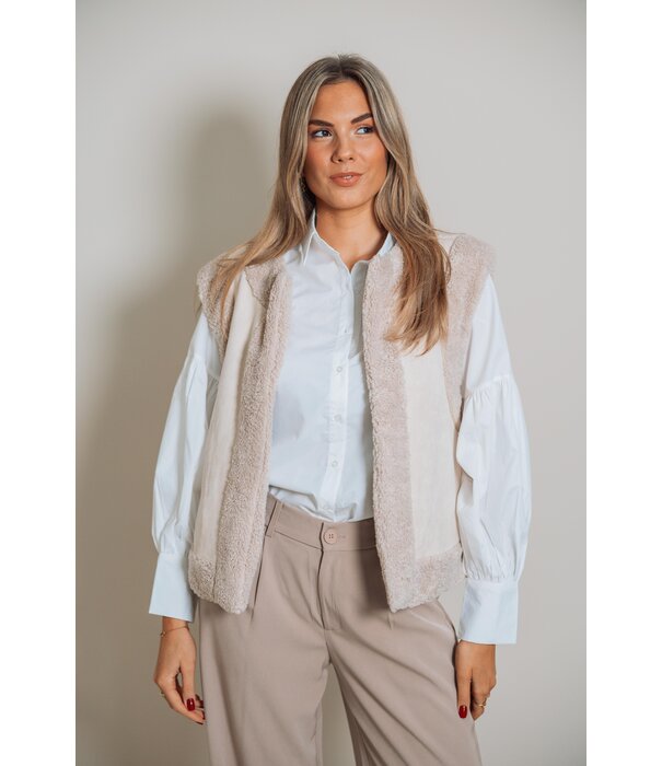 Fluresk Fluresk Reese gilet | warm taupe