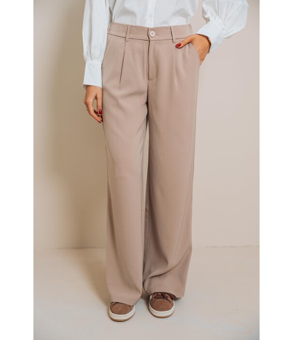Fluresk Fluresk Zaira broek | warm taupe
