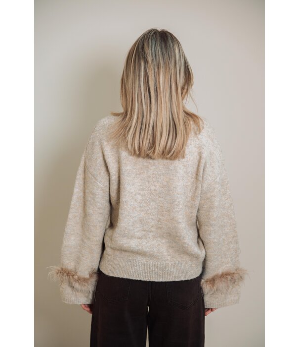 Fluresk Fluresk Rielle knit sweater | warm taupe