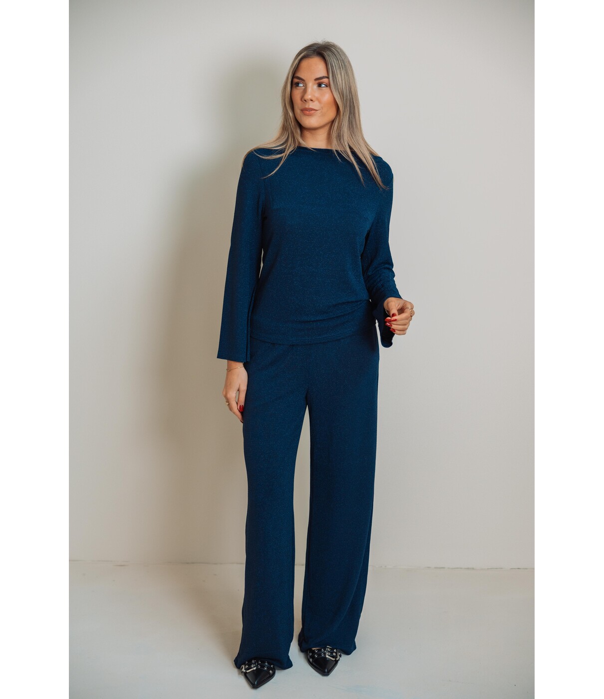 Fluresk Fluresk Noemi broek | midnight blue