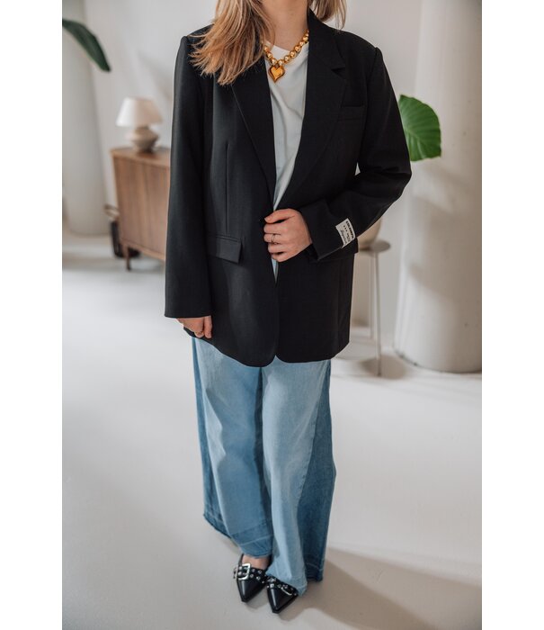 Colourful Rebel Colourful Rebel jesra blazer denim patch | black