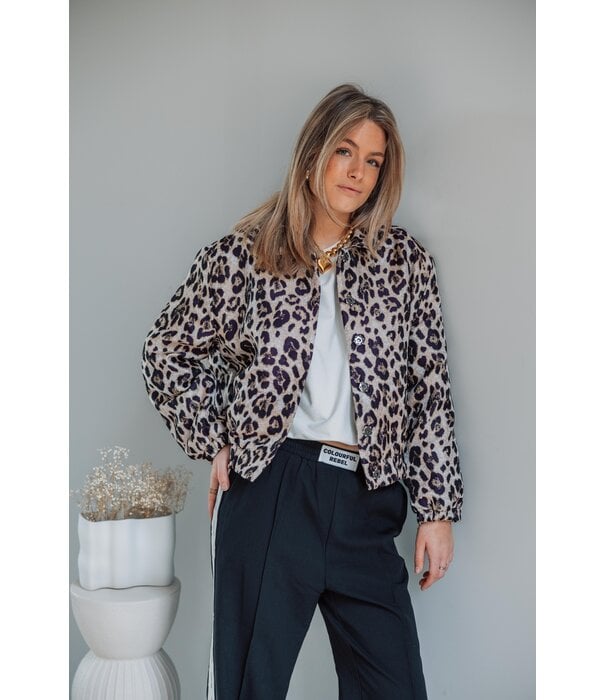 Colourful Rebel Colourful Rebel bente leopard jacquard jacket