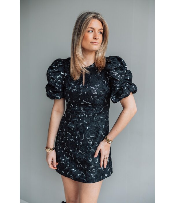 Gina Tricot Gina Tricot brocade dress | black
