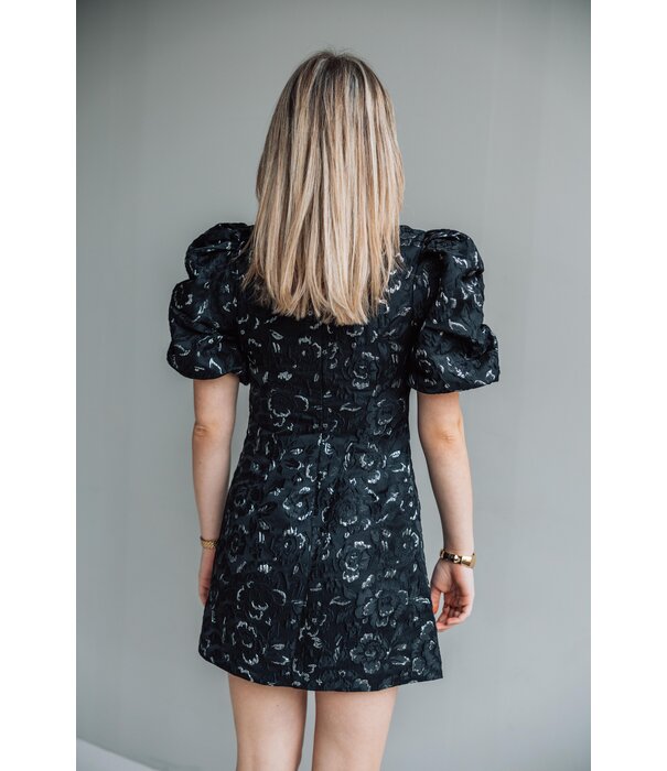 Gina Tricot Gina Tricot brocade dress | black
