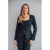 Gina Tricot heart shaped tailored blazer | black