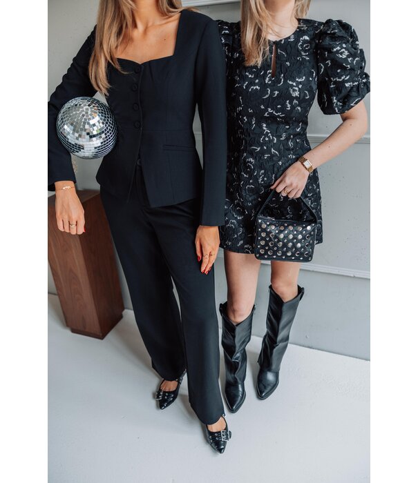 Gina Tricot Gina Tricot heart shaped tailored blazer | black