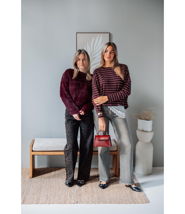 La Rebelle Trui bordeaux rood | Kim