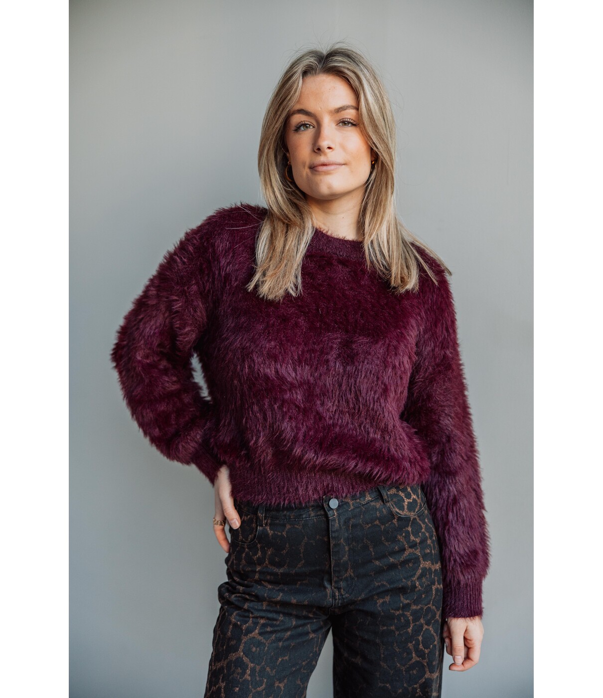 Trui bordeaux rood | Kim