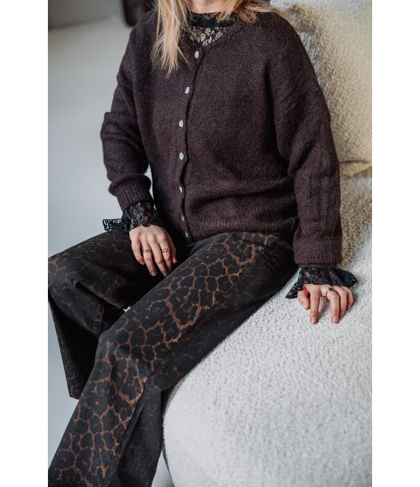 La Rebelle Jeans bruin leopard | Tessie