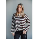 Top gestreept bruin/wit | Sofie