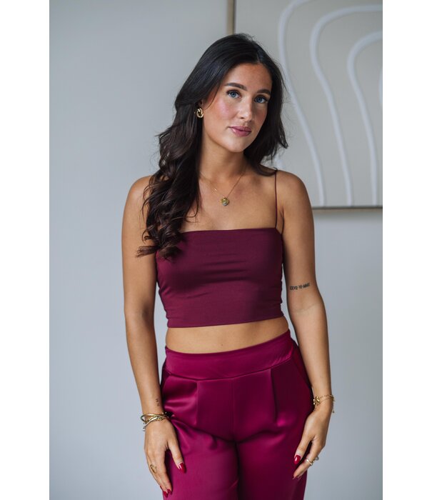 La Rebelle Top bordeaux rood | Lois