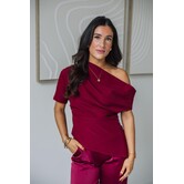Top bordeaux rood | Polly