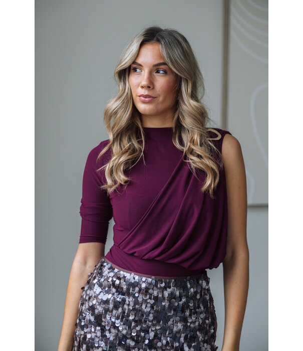 La Rebelle Body bordeaux rood | Nancy