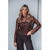 Top mesh bruin | Hilke