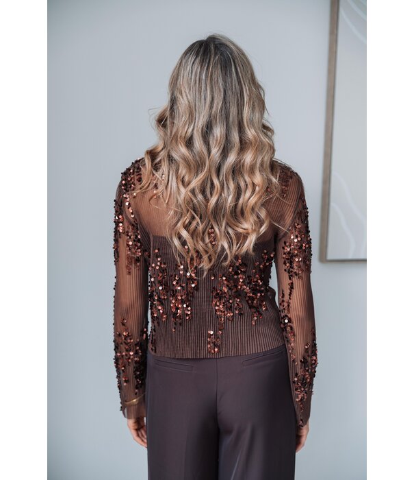 La Rebelle Top mesh bruin | Hilke