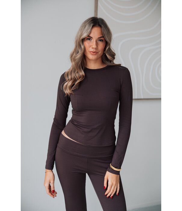 La Rebelle Top bruin | Faye