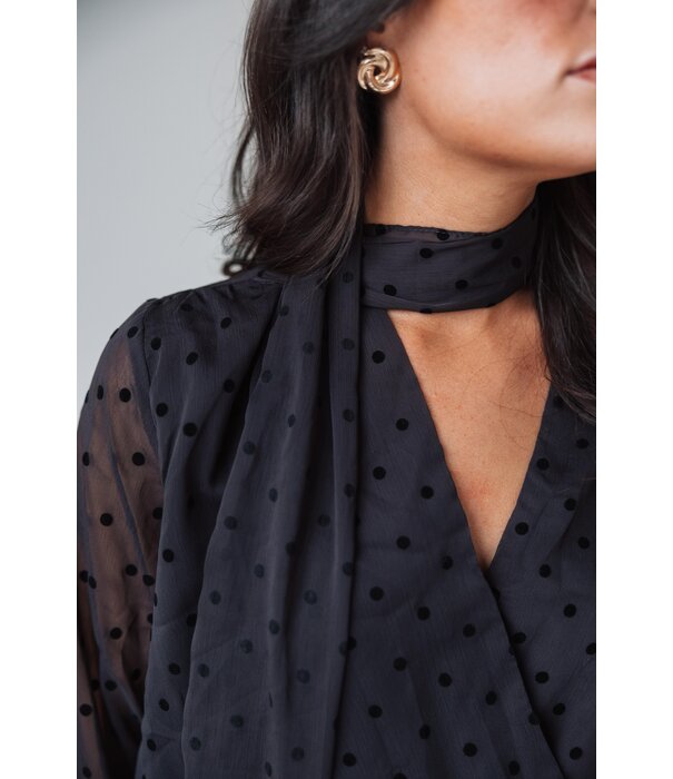 La Rebelle Jurkje bruin polkadot | Merel