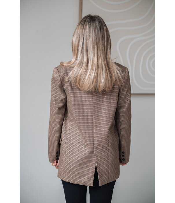 La Rebelle Blazer geruit glitters | Hilly