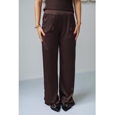 Pantalon satijn bruin | Dominique