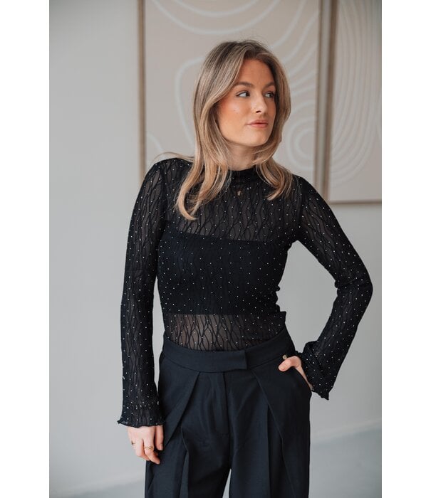 La Rebelle Top mesh glitters | Sylke