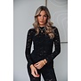 Kanten top zwart | Lucy