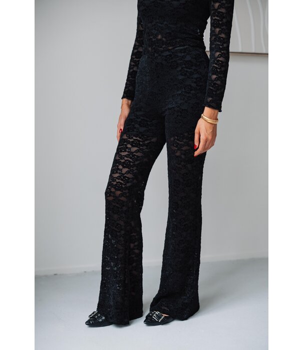 La Rebelle Kanten broek zwart | Lucy