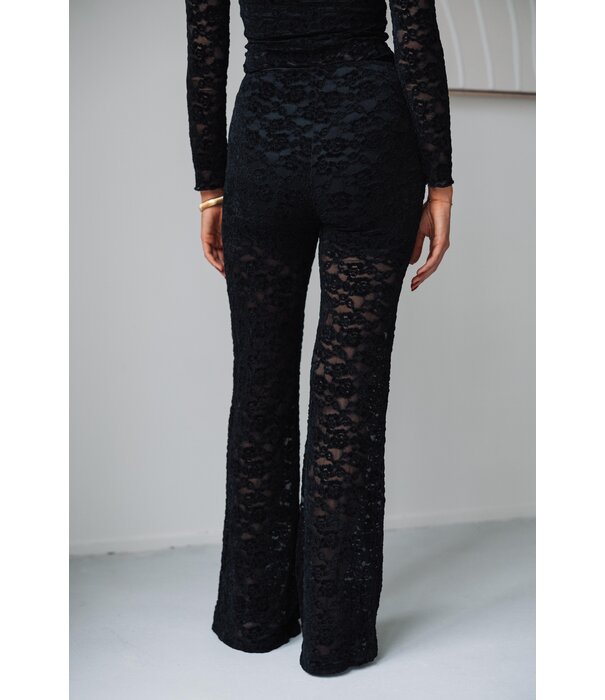 La Rebelle Kanten broek zwart | Lucy