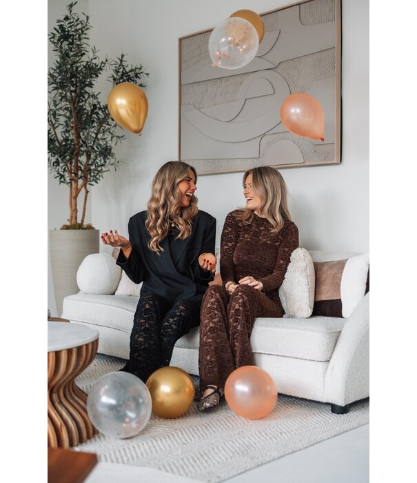 La Rebelle Kanten broek zwart | Lucy